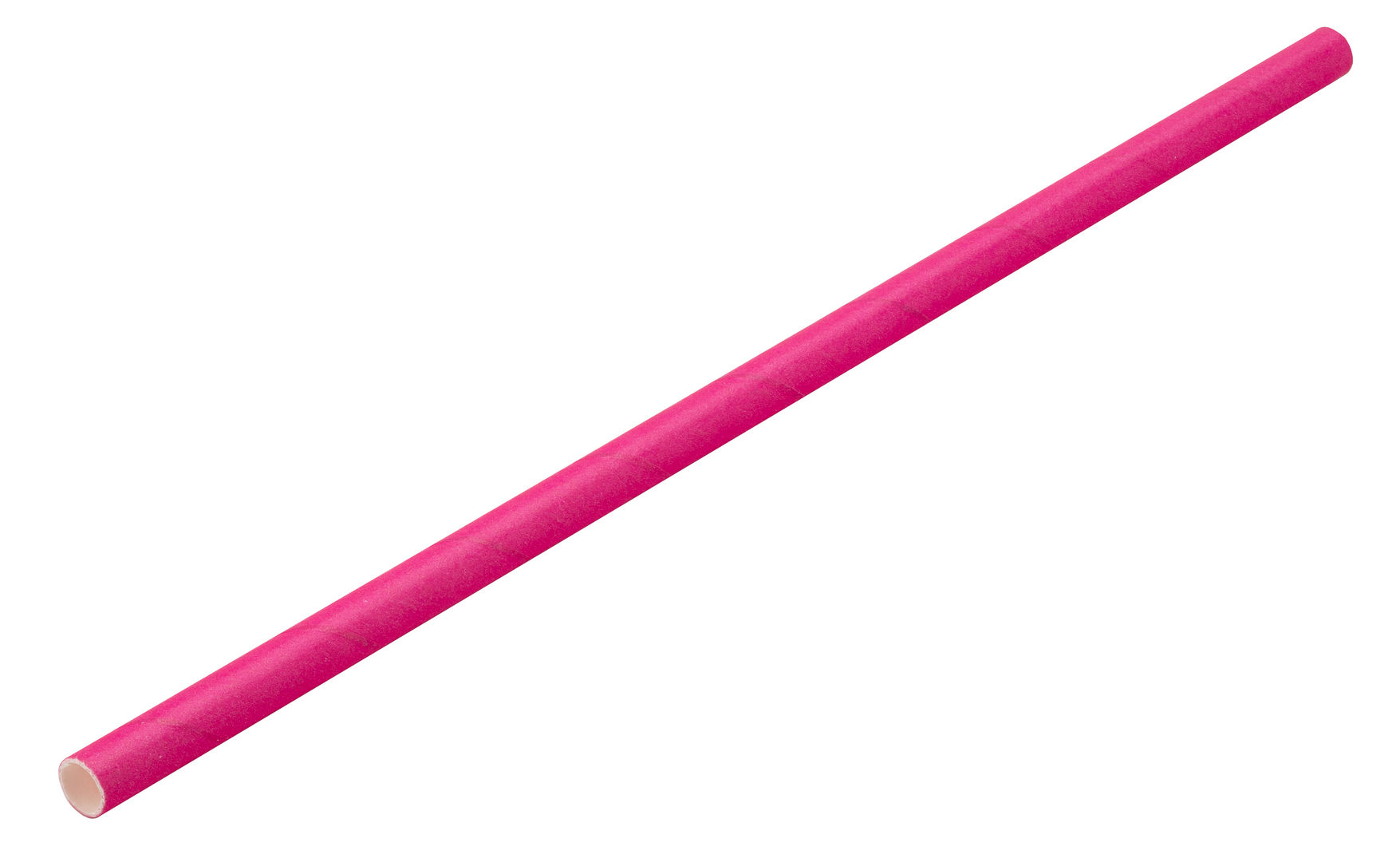 Paper Solid Pink Straw 8